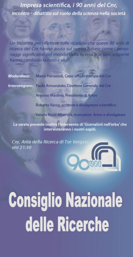 cnr 90 anni